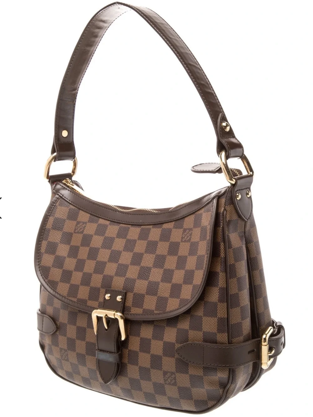 LV BUCKLE BAG❤️DAMIER EBENE LOUIS VUITTON TOTE SHOULDER BAG ZIPPER LV JACKIE BAG